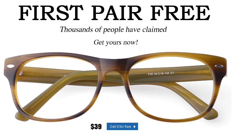 Cheap glasses first store pair free